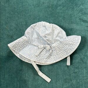 Light Blue Bucket Hat with Star Pattern